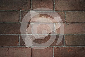 Map of catalonia on a old brick wall