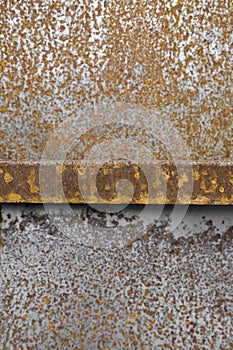 Painted metal rusted background. Metal rust texture. Erosion metal. Scratched and dirty texture on outdoor rusted metal