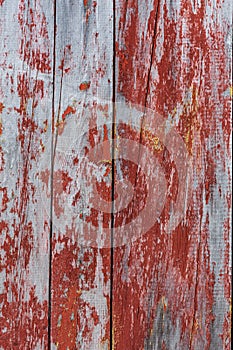 Painted old wooden wall red background