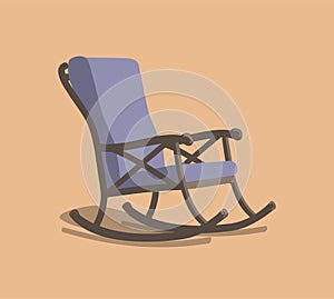 painted purple rocking chair photo