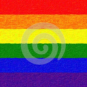 Painted Rainbow Flag