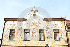 Painted renaissance house in Kutna Hora