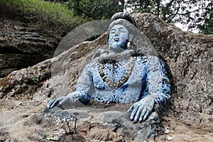 Painted Sculpture of Shiva photo