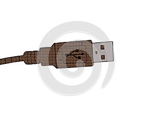 Painted special-colored USB conector