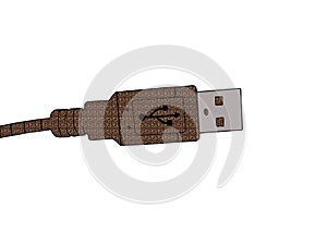 Painted special-colored USB conector photo
