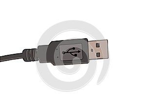 vector Painted USB conector photo