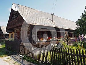 Painted Village of CICMANY - SLOVAKIA-beautiful picturesque village where there are nice wooden houses with painted