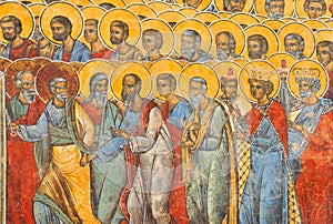 Painted wall from Voronet monastery