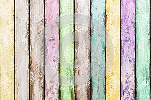 Painted wood background texture Colorful wooden tiles