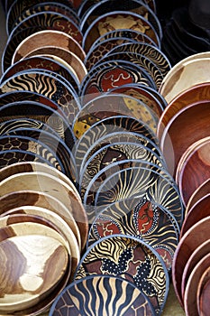 Painted wooden bowls, South Africa