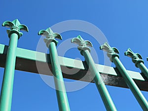 Painted Wrought Iron Fence