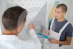 Painter with apprentice