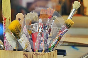 Painter brushes set for artistic creations