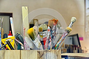 Painter brushes set for artistic creations