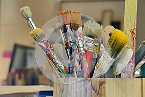 Painter brushes set for artistic creations