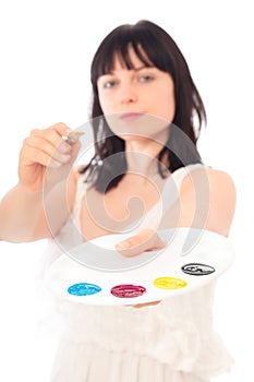 Painter With Cmyk Palette