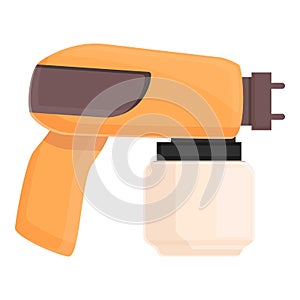 Painter gun icon cartoon vector. Air spray