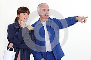 A painter and his apprentice.