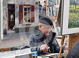 Painter in Place du Tertre Paris