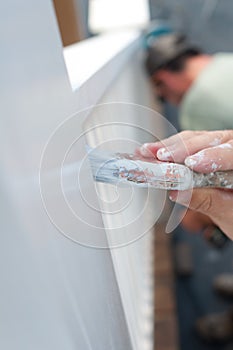 Painter's Careful Hand with Brush