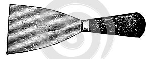 Painter Scraping Knife vintage illustration