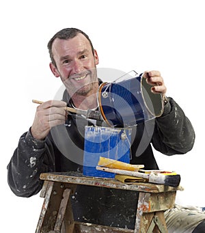 Painter at work