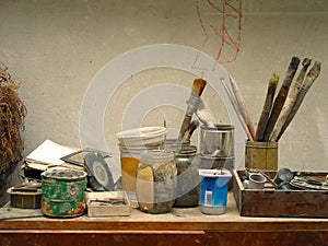 Painter working place