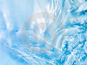Painterly, tranquil, and meditative blue flowing water background photo
