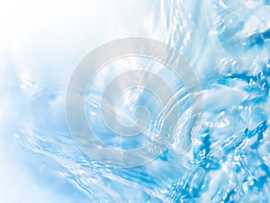 Painterly, tranquil, and meditative blue flowing water background fade to white