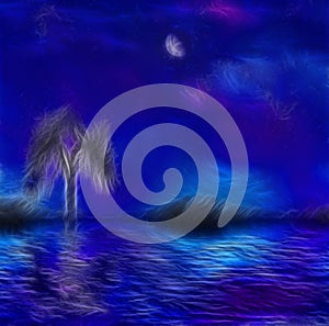 Paintertly nightscape