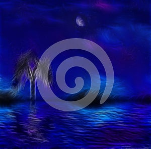 Paintertly nightscape