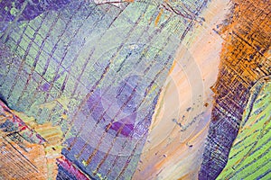 Painting Artistic bright color oil paints texture abstract artwork. Modern futuristic pattern for grunge wallpaper