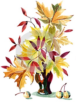 Painting autumn leaves