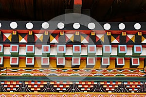 The painting on Bhutan architecture