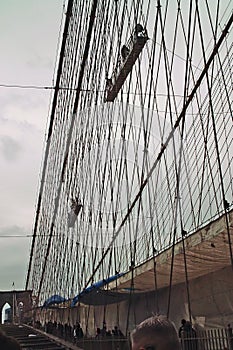 Painting Brooklyn Bridge.