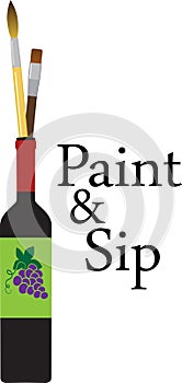 Paint and sip party invite photo