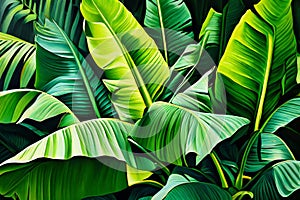 painting of a bunch of green leaves with a yellowish tint