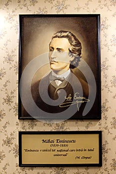 Romanian poet Mihai Eminescu - painting