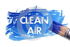 Painting clean air word