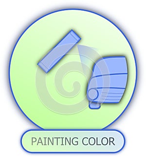 Painting color symbol and icon