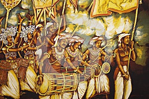 Painting at Dambulla Golden Temple, Sri Lanka
