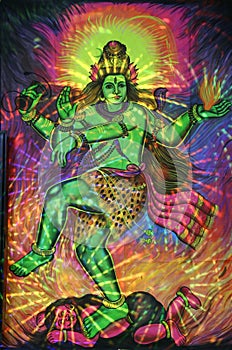 Painting of dancing shiva