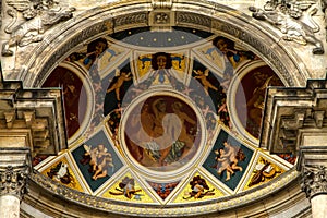 Painting details in the Opera Facade in Dresden