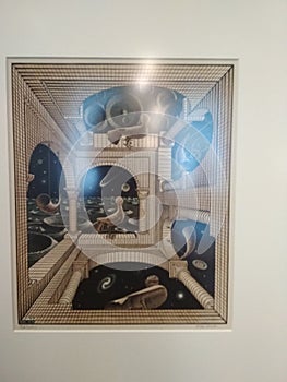 Painting in Escher museum