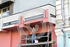 Painting the facade