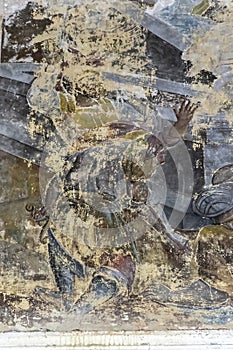 painting, frescoes, abandoned Orthodox church photo