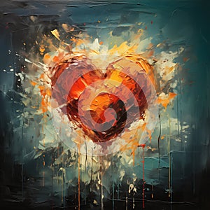 Painting of a heart
