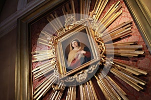 Painting of the Holy Virgin Mary in the church of `Santa Maria del ponte al porto` in Senigallia - Italy photo