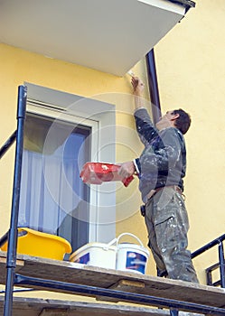 Painting house facade photo