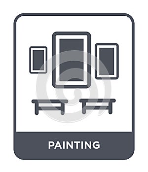 painting icon in trendy design style. painting icon isolated on white background. painting vector icon simple and modern flat